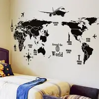 在飛比找樂天市場購物網優惠-墻貼紙貼畫臥室宿舍大學生海報墻上裝飾北歐風墻壁紙自粘世界地圖