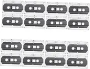 Angoily 16 Pcs Blank Audio Tape Recordable Empty Audio Tapes Blank Audio Cassette Tape Recording Blank Cassette Tapes Recordable Blank Cassette Tapes High Transparency Plastic