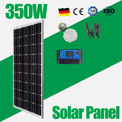 12V 350W 380W Fixed Solar Panel Kit Mono Generator Caravan Camping Charger Power