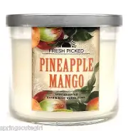1 Bath & Body Works FRESH PICKED PINEAPPLE MANGO 3-Wick 14.5oz Large Candle