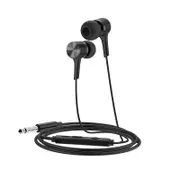 M54 Earphone 3.5mm Wired Control In-ear Earbuds Headphone with Mic for iPhone Xiaomi Huawei BLACK COLOR