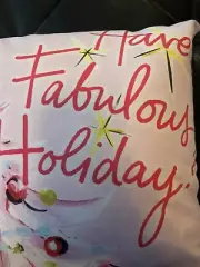 Christmas holiday pillow “ have a fabulous holiday “