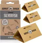 Super Ninja Silverfish Trap - 3 Pack - Ecological Silverfish Killer - Non-Tox...