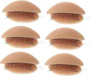 Beatifufu Natural Lash Training Eyelids Supply 3 Pairs Replacement Eyelids for Lash Extension Practice Realistic Look