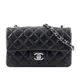 CHANEL 銀色CC Logo 菱格紋小羊皮迷你翻蓋包/MINI COCO(黑色) A69900 Y01480 94305