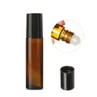 10PCS Roller Essential Oil Roll On Ball Glass Bottle Rollerball Perfume Amber