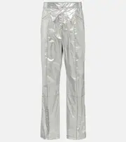 [Isabel Marant] Isabel Marant Anea high-rise coated cotton pants AU 10 silver