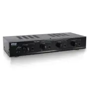 Pyle Multi-Zone 4-Channel Audio Speaker Receiver System, Powered PSLSW4