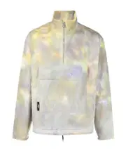MSGM Half-Zip Tie-Dye Sweatshirt 48 White