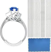 [Pudge] Ring Size Adjuster for Loose Rings - 16 Pack, 4 Sizes - Jewelry Sizer, Mandrel for Making Jewelry Guard, Spacer, Sizer, Fitter - Spiral Silicone Tightener Set