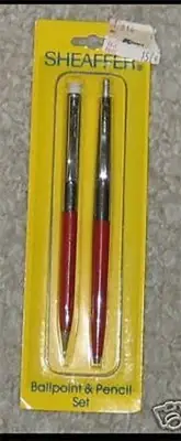 Sheaffer Profile Set Red Ballpoint Pen & Pencil New In Pack