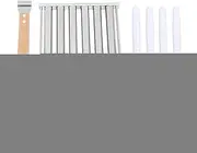 Stainless Steel Hot Dog Sausage Roller Rack Steamer with Extra Long Wood Handle 4 Skewers 6 Stick Design BBQ Tools for Outdoor Grilling and Camping (Generic0mk8-12)