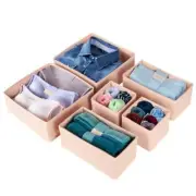 Dresser Drawer Organizer, Foldable Cloth Storage Box Closet Cube Dark Pink