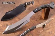16.0"KMA MIRROR POLISH 52100 BEARING STEEL FULL TANG COMBAT BOWIE KNIFE 9676