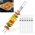 New Stainless Steel Barbecue Skewers Outdoor Barbecue Fork BBQ Accessories Tools