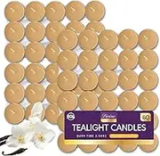 60pk Vanilla Tea Lights | Vanilla Tea Lights | Tea Light Candles | Long Burning Tealights | Scented Tea Light Candles | Vanilla Scented | Tea Lights Scented | Tealight Candles Scented | T Lights