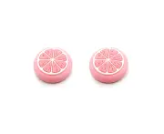 2Pcs Fruit Joystick Thumb Stick Grip Cap Cover for Switch Lite Game-Pink - Pink