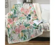 Shabby Chic Floral Throw Blanket