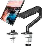 Monitor Mount, Single Arm Monitor Desk Mount for 13-32 Inch Screen, Gas Spring, Tiltable, Rotatable, Loading Capacity 2-9Kg, with Cable Management, Six-Dimensional Adjustment, for Computer Screens