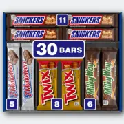 Snickers, Twix & More Full-Size Chocolate Bars (30 ct) - Buy Now!