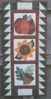 Quilted Quickies Fall Reminiscence Acorn Sunflower Pumpkin Applique Pattern