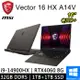 微星 Vector 16 HX A14VFG-250TW-SP1 16吋 灰(i9-14900HX/32G/1TB+1TB/RTX4060)特仕筆電