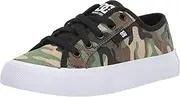 [DC] Unisex-Child Manual Youth Skate Shoe, Black Camo, 10.5 Big Kid