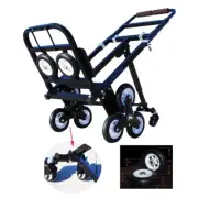 Carbon Steel Stair Climbing Hand Truck Portble Folding Cart with Two Spare Tires