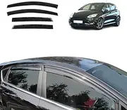 OAD4X4 Weathershields Compatible with Ford Fiesta Hatch 2008-2019, Weather Shields Window Visors Wind Deflectors Sun Rain Guard 4PCS Set
