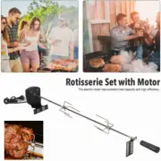 Multiuse Automatic Rotisserie Kit BBQ Grill With Motor Outdoor Spit Roaster Rod