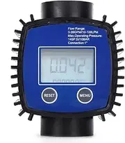 ElgnAura Digital Turbine Flowingmeter - High Accuracy Gasoline Flowing Meter with Clear Digital Display, 1in Internal Thread for Liquid Measurement