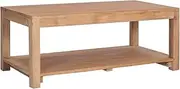 Teak Coffee Table, Solid Wood 100x50x40 cm, Living Room Furniture with Storage, Wooden Coffee Table, Rustic, Room Table
