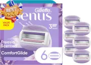Comfortglide Freesia Women's Razor Refills, 6 Cartridges, Fits Venus Handles