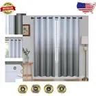 Stylish Ombre Light Filtering Curtains - 52x72” in Gray for Bedrooms & Offices