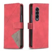 For Samsung Galaxy Z Fold4 5G Magnetic Rhombus Texture Case