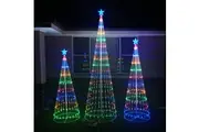 Christmas 310cm Cone Tree 390 LED Digitally Animated 24 Functions Multi Colour