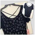 JUICY COUTURE Womens XS Short Sleeve Tee Top Bling Brushed Beauty Navy Blue NWT