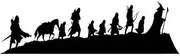 VALIANT COLLECTIONS – Fellowship Lord of The Ring Sticker – Vinyl Fellowship Sticker for Car, Truck, and Van – Indoor and Outdoor Use for Wall – Long Lasting Waterproof Decal for Laptop–VC 449 (Black)