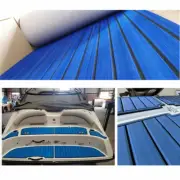90x240cm Dark Blue Boat Decking Sheet EVA Foam Non-slip Marine Flooring Carpet