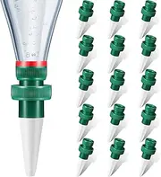 Bottle Adapter Self Watering Spikes, Terracotta Plant Watering Spikes to Use with Cola Bottles Houseplant Water Stakes Automatic Irrigation System(White,15 Pack)