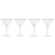 2x 2pc Tempa Skylar Frost Martini Drinking Cocktail Glass Drinkware/Barware Set