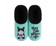 Slumbies Pairables Women's Extra Large - May Bite Before Coffee Winter Slippers, Sunbird SLUPMB04