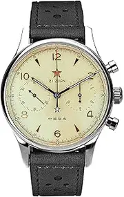 SUCHP011Y 40MM Gold SWAN Neck Chronograph Pliot Chrono Premier Seagull ST1901 Movement Sapphire Crystal Men's Watch 1963, Silver