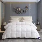 Goose Down Comforter King White Feather Duvet Insert 100% Egyptian Cotton 1200TC