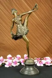 Collectible Statue bronze sculpture Art Nouveau Large Ballerina Dancer Decorativ