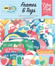 Echo Park Cardstock Ephemera 33/Pkg-Frames & Tags, Sun Kissed SK312025