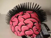 Krash Brainiak Bike and Skate Helmet w Mohawk Pink Black Youths 8-14 Years