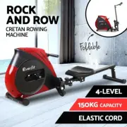 4 Level Rowing Machine Rower Resistance Exercise Fitness Gym Home Cardio Everfit