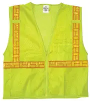 ML Kishigo 1076 Ultra-Cool Polyester Mesh Reflexite Vest, Large, Lime