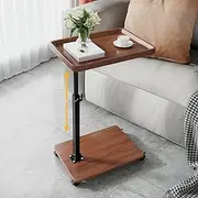XICEN C Shaped Side Table, Adjustable Height Small C Shaped End Table for Sofa and Bed, Couch Side Tables That Slide Under (D)